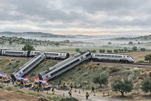 Spain train crash near Urda after high-speed trains collided in Toledo province