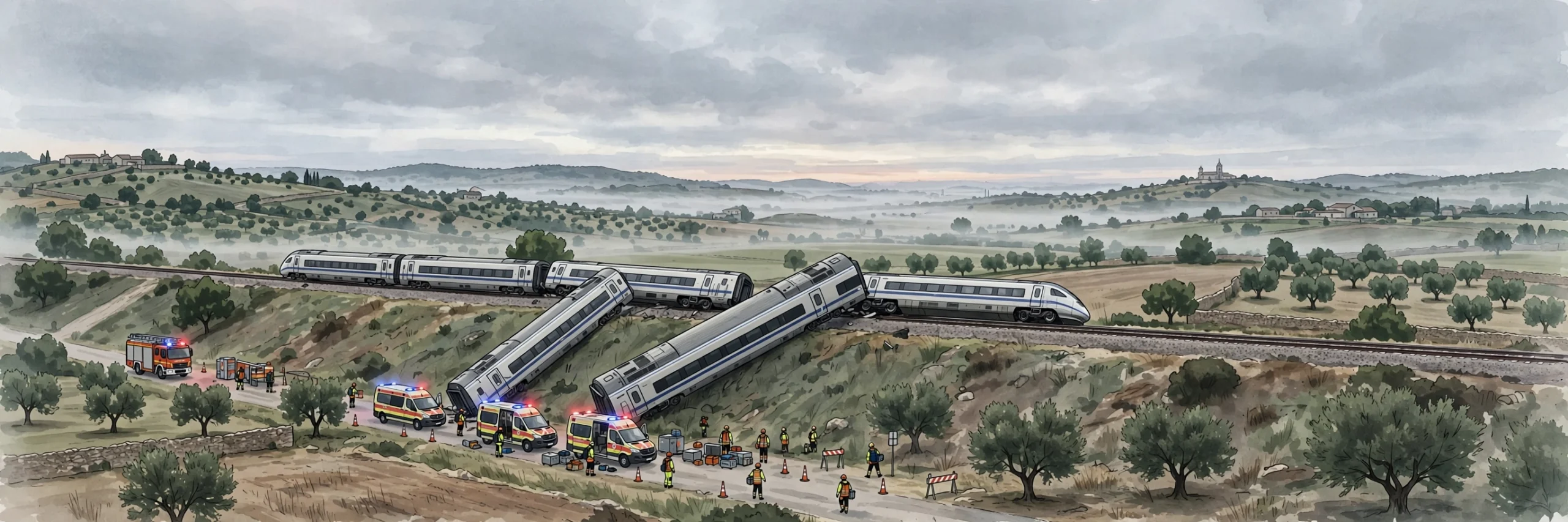 Spain train crash near Urda after high-speed trains collided in Toledo province